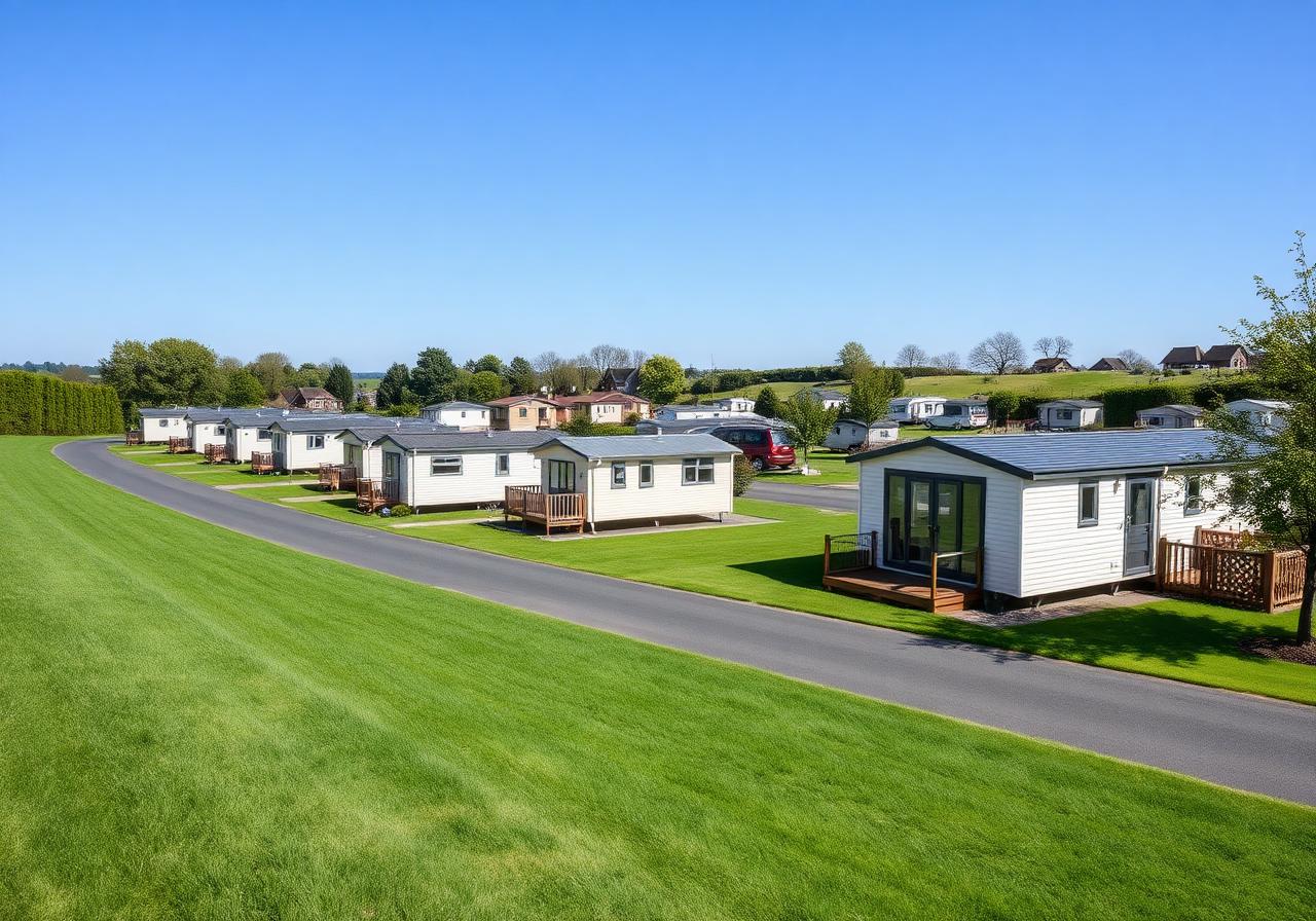 Holiday park drone view